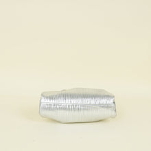 Bottega Veneta Metallic Silver Bark Embossed The Mini Pouch