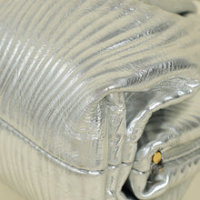 Bottega Veneta Metallic Silver Bark Embossed The Mini Pouch
