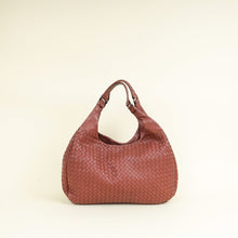 Bottega Veneta Red Brown Intrecciato Hobo Large Campana Bag
