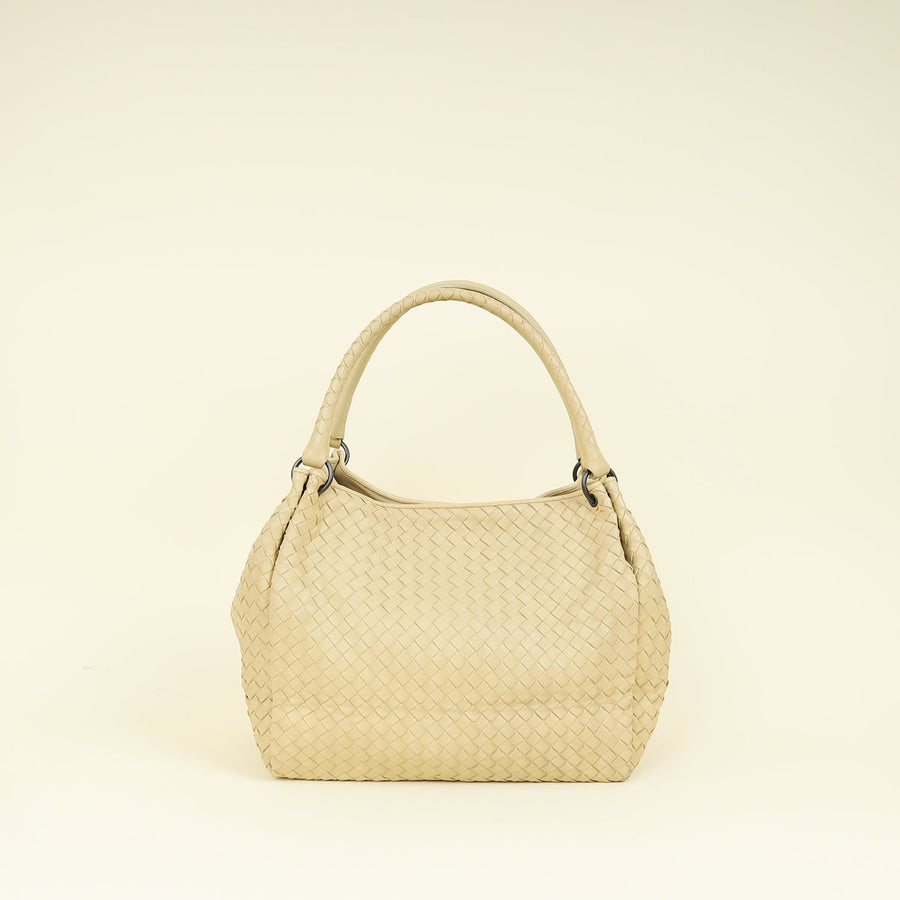 Bottega Veneta Beige Intrecciato Parachute Bag