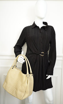 Bottega Veneta Beige Intrecciato Parachute Bag