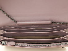 Bottega Veneta Deep Mauve Intrecciato Chain Wallet