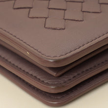 Bottega Veneta Deep Mauve Intrecciato Chain Wallet