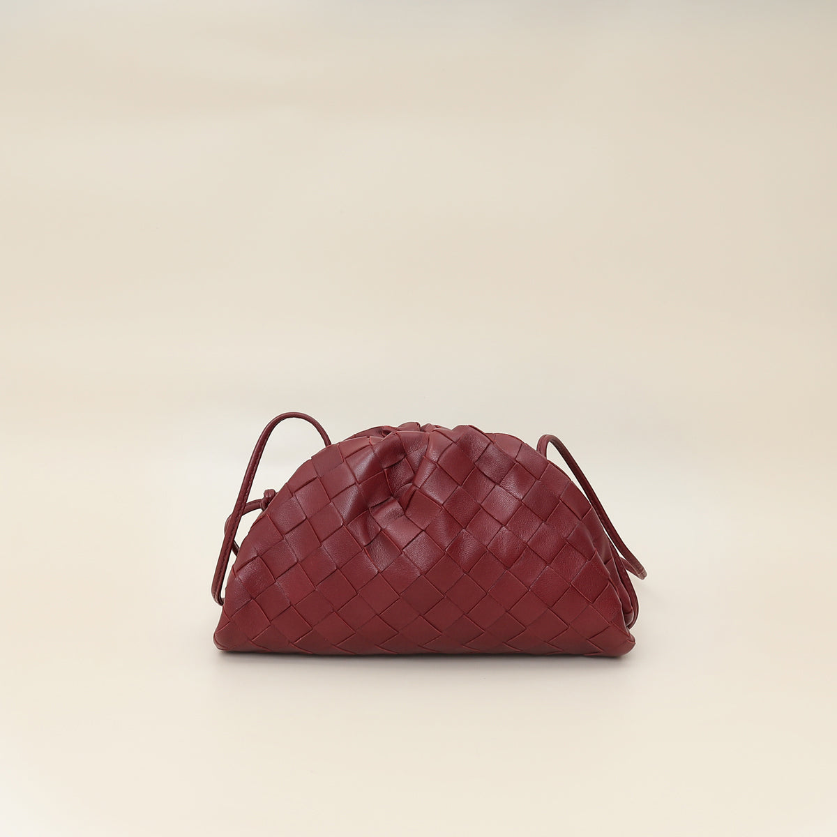 Bottega Veneta Burgundy Intrecciato Mini Pouch