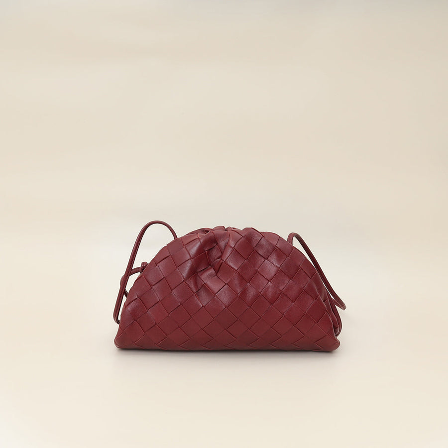 Bottega Veneta Burgundy Intrecciato Mini Pouch