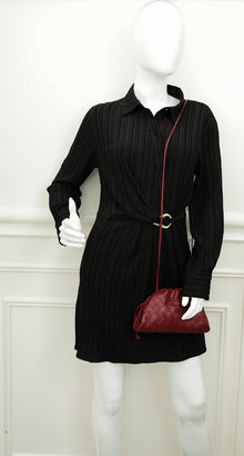 Bottega Veneta Burgundy Intrecciato Mini Pouch