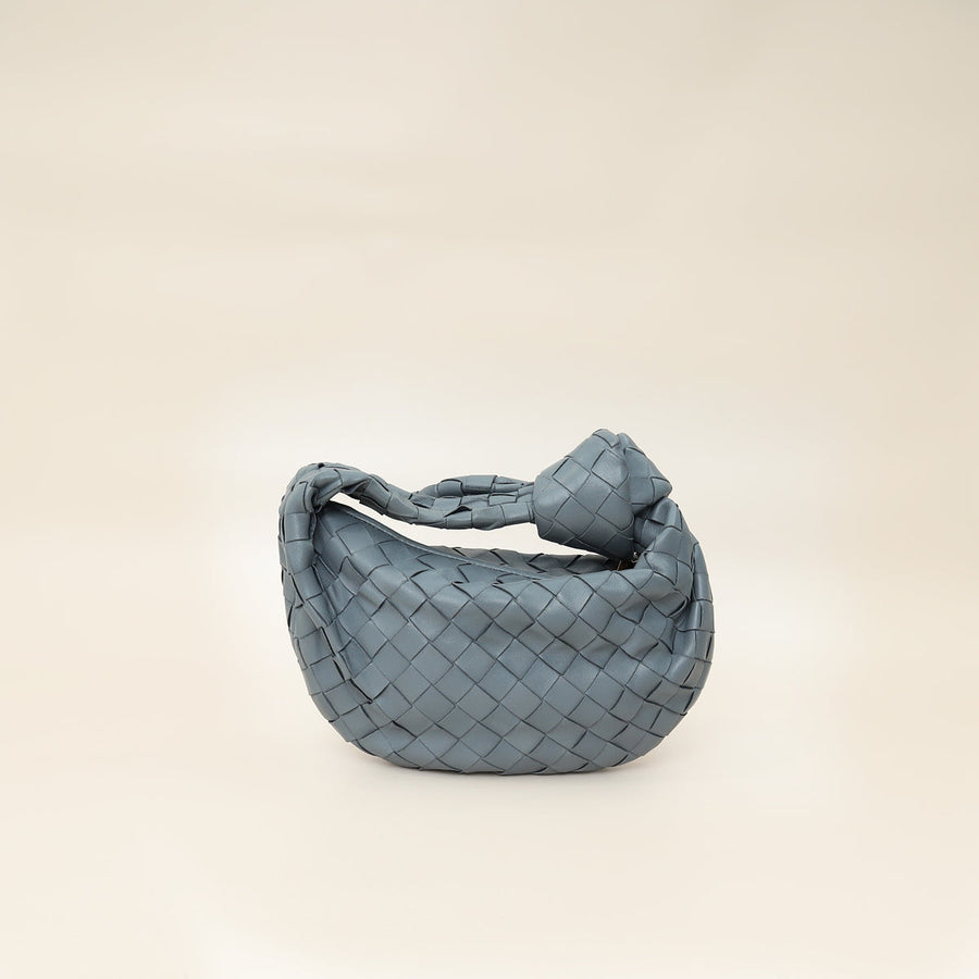 Bottega Veneta Grey Intrecciato Nappa Mini Jodie Bag