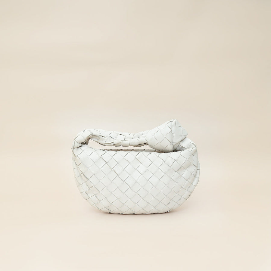 Bottega Veneta Chalk Intrecciato Nappa Mini Jodie Bag