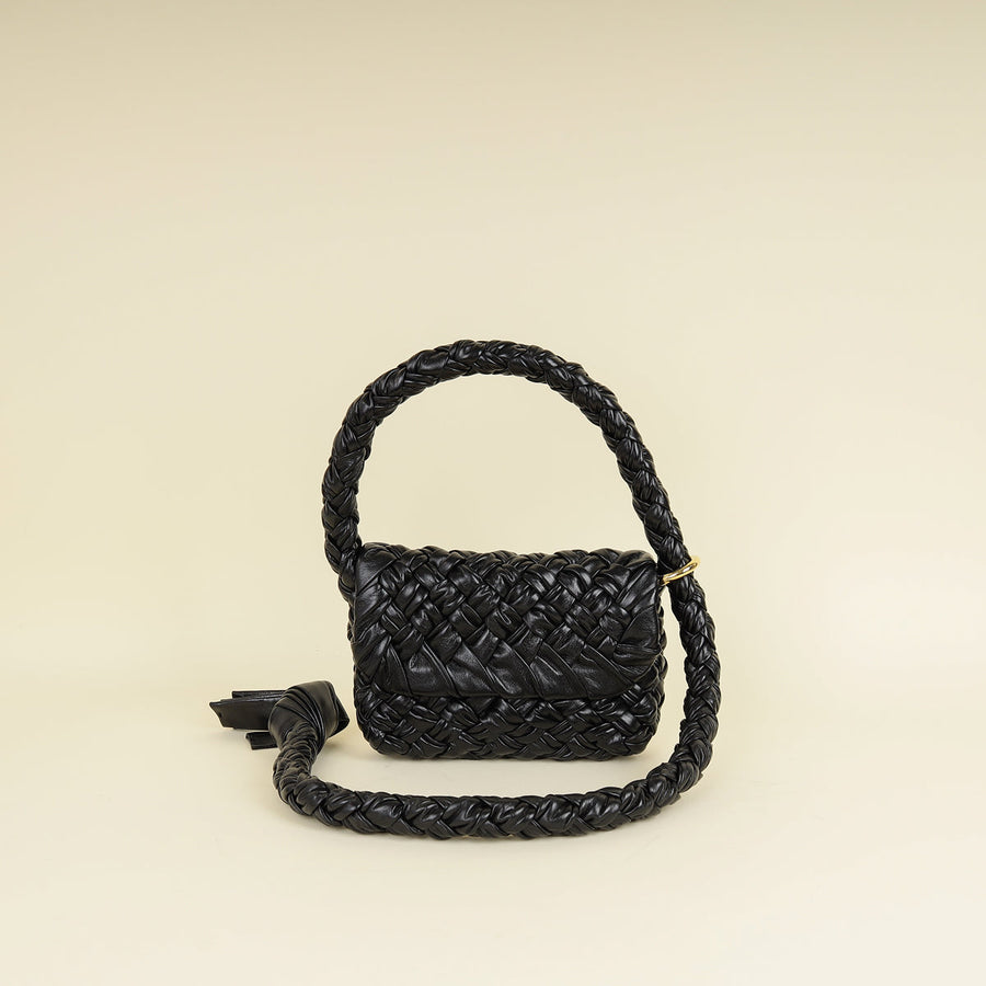 Bottega Veneta Black Kalimero Città Small Shoulder Bag