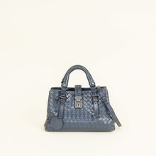 Bottega Veneta Blue Intrecciato Roma Mini Tote Bag