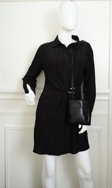 Bottega Veneta Black Mini Cassette Bucket Bag