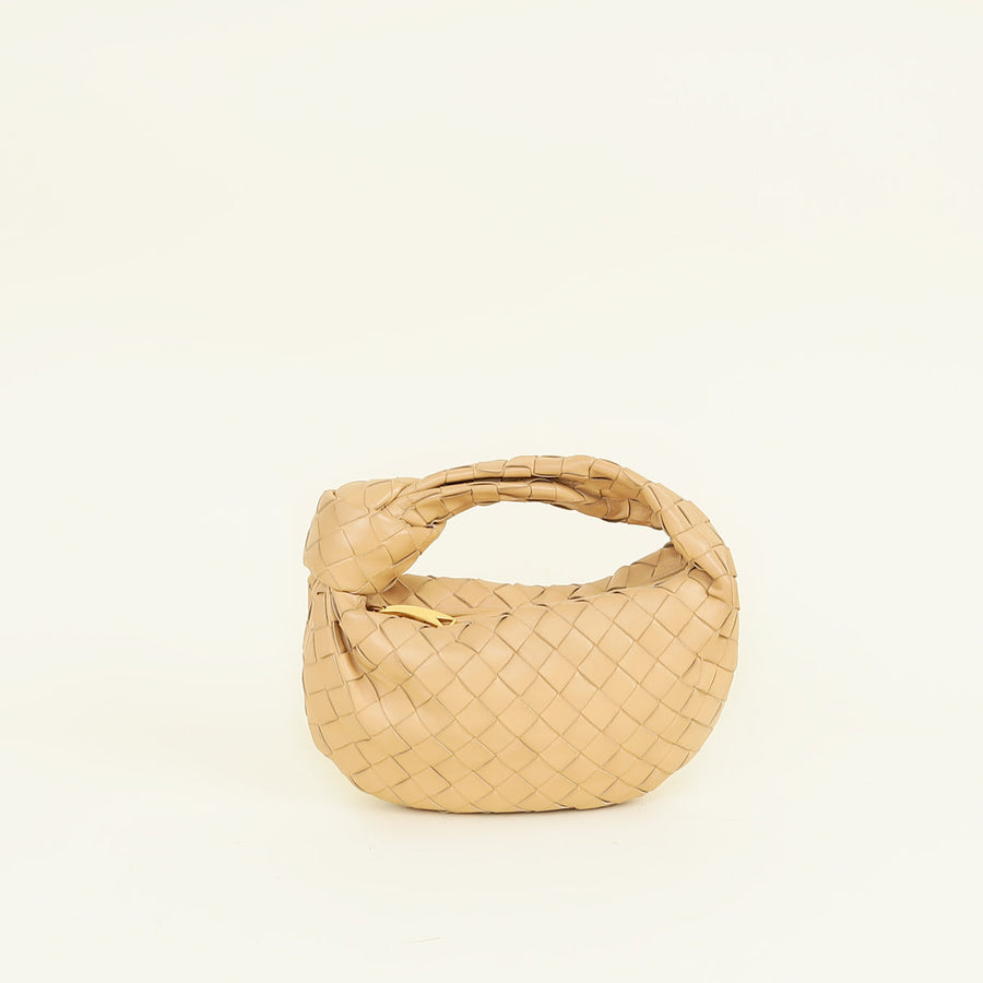 Bottega Veneta Beige Intrecciato Mini Jodie Bag
