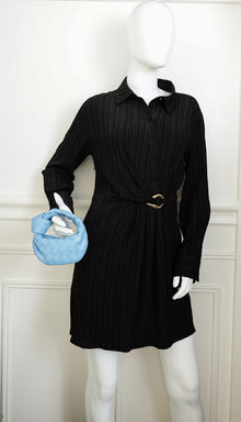 Bottega Veneta Blue Intrecciato Micro Candy Jodie Bag