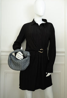 Bottega Veneta Grey Intrecciato Nappa Jodie Mini Bag