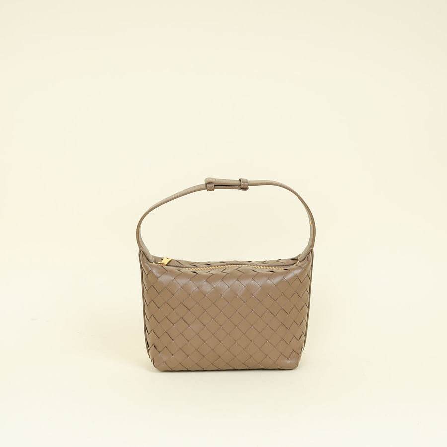 Bottega Veneta Brown Intrecciato Wallace Mini Bag