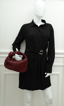 Bottega Veneta Burgundy Intrecciato Nappa Jodie Mini Bag