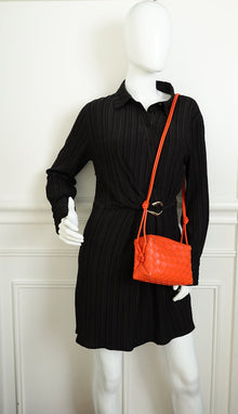 Bottega Veneta Orange Intrecciato Mini Loop Camera Bag