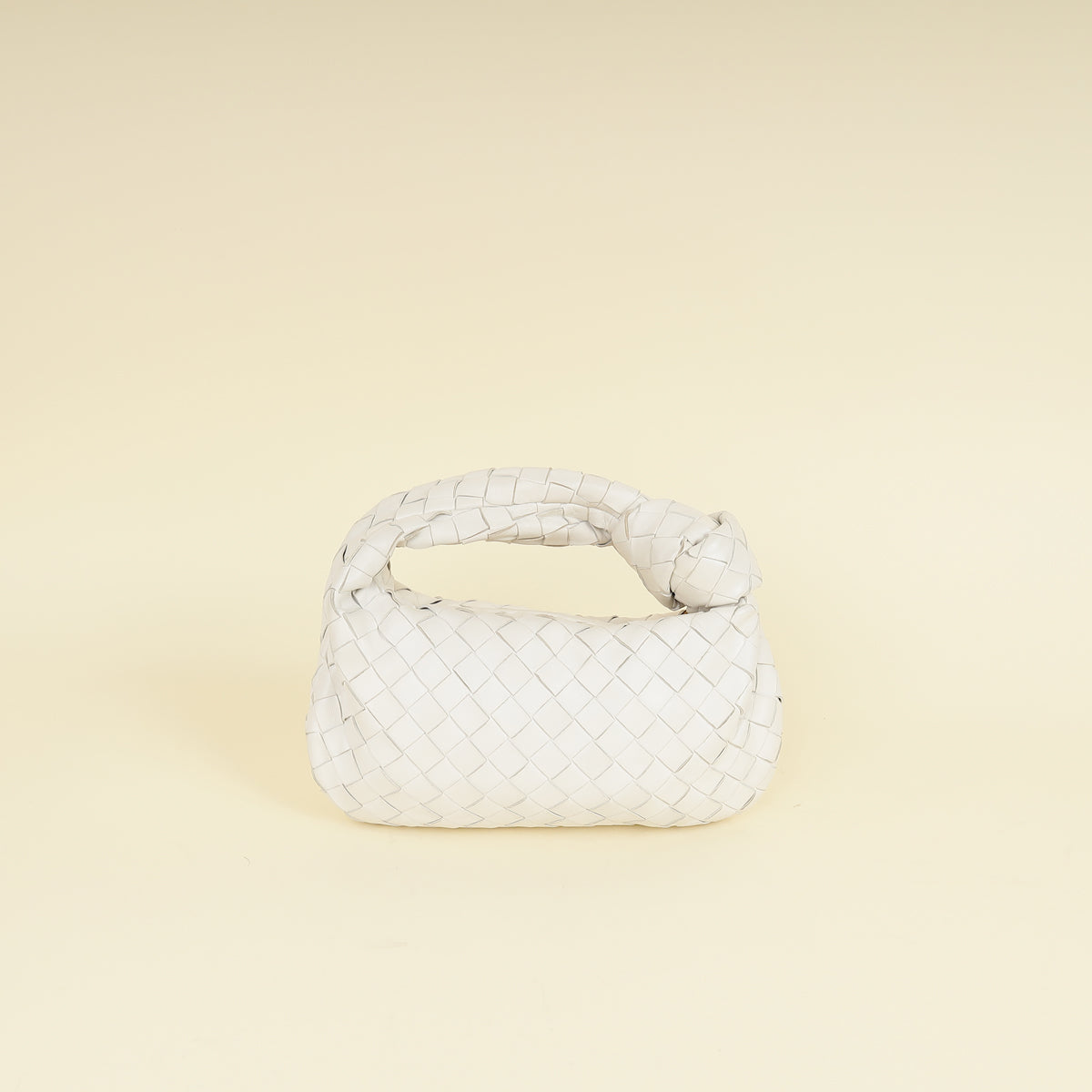 Bottega Veneta White Intrecciato Nappa Jodie Mini Bag