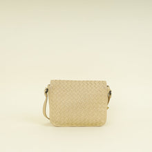 Bottega Veneta Beige Intrecciato Flap Crossbody Bag