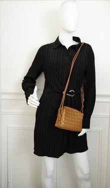 Bottega Veneta Camel Intrecciato Mini Loop Camera Bag
