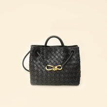 Bottega Veneta Black Intrecciato Andiamo Small Tote Bag
