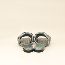 Bottega Veneta Metallic Grey Intrecciato Lido Flat Sandals 36.5
