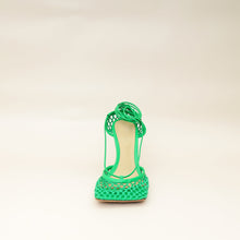 Bottega Veneta Green Stretch Lace Up Sandal 37.5
