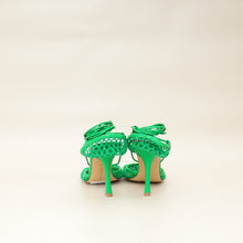 Bottega Veneta Green Stretch Lace Up Sandal 37.5
