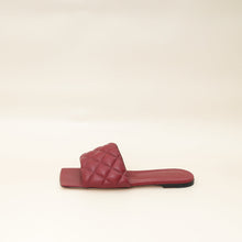Bottega Veneta Burgundy Padded Slide Sandals 38.5