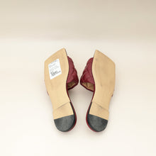 Bottega Veneta Burgundy Padded Slide Sandals 38.5