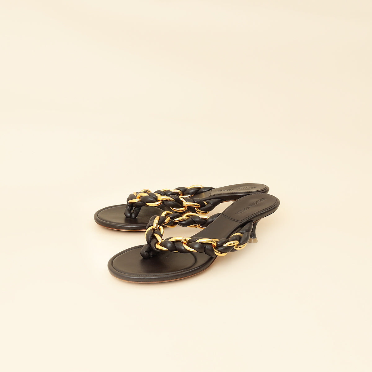 Bottega Veneta Chocolate Dot 55 Sandals 38.5
