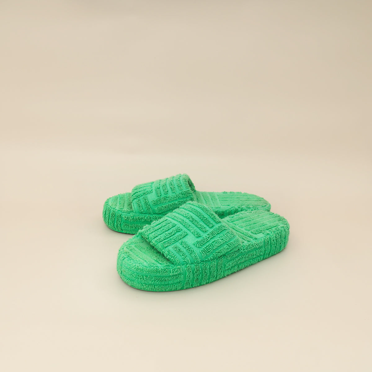 Bottega Veneta Grass Resort Sponge Slides 38