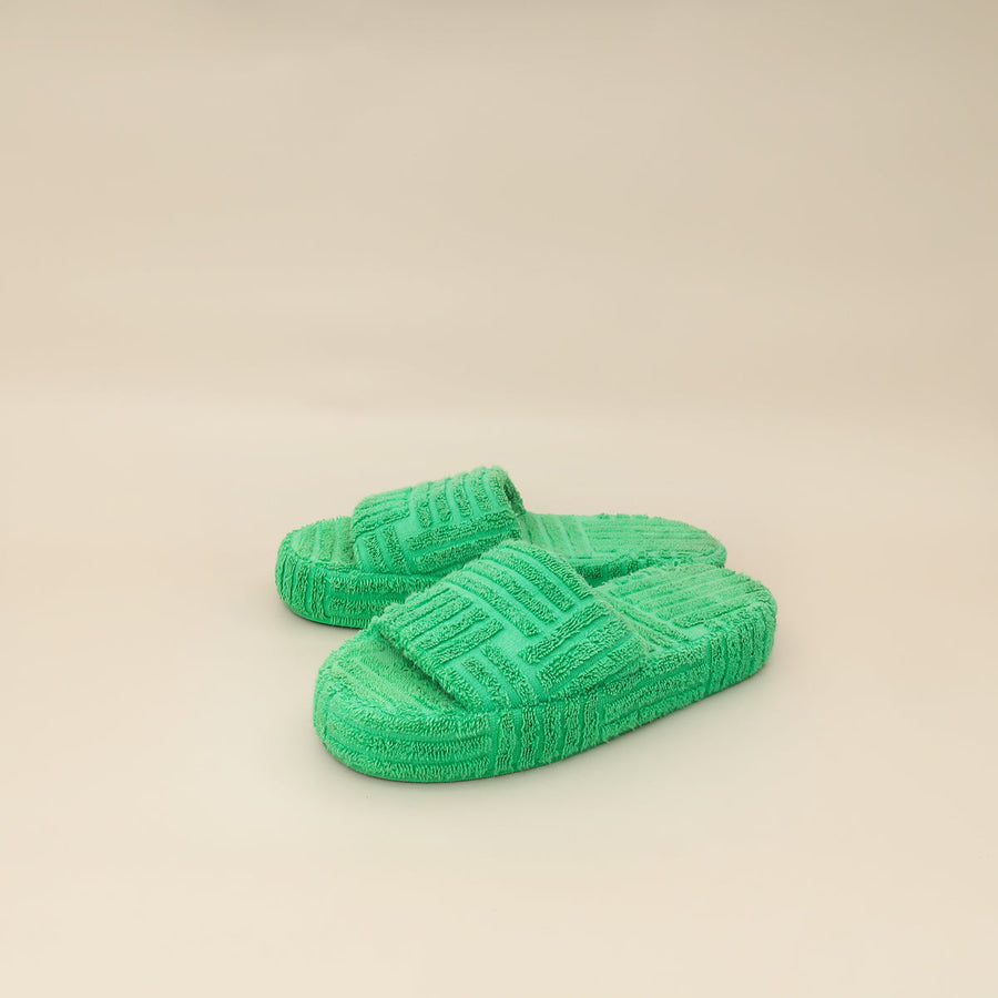Bottega Veneta Grass Resort Sponge Slides 38