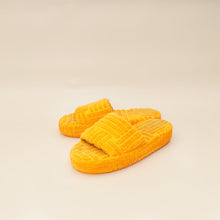 Bottega Veneta Orange Resort Sponge Slides 37