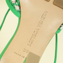 Bottega Veneta Parakeet Sparkle Stretch Lace-Up Sandal 38
