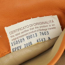Bottega Veneta Orange Intrecciato Leather Flap Continental Wallet