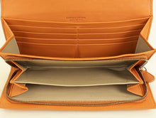 Bottega Veneta Orange Intrecciato Leather Flap Continental Wallet