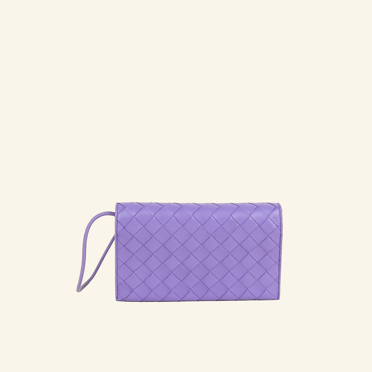 Bottega Veneta Purple Intrecciato Wallet on Strap