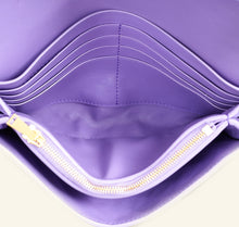 Bottega Veneta Purple Intrecciato Wallet on Strap