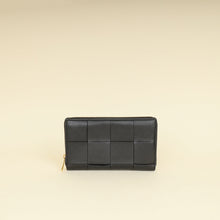 Bottega Veneta Black Cassette Zip Around Wallet