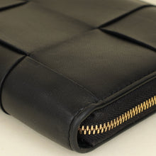 Bottega Veneta Black Cassette Zip Around Wallet
