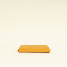 Bottega Veneta Mustard Intrecciato Zip Wallet