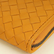Bottega Veneta Mustard Intrecciato Zip Wallet