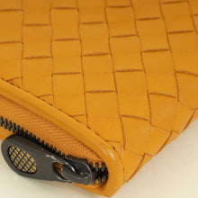 Bottega Veneta Mustard Intrecciato Zip Wallet