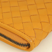 Bottega Veneta Mustard Intrecciato Zip Wallet