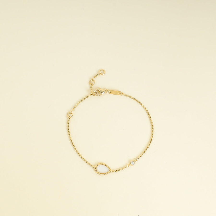 Boucheron 18K Yellow Gold Serpent Boheme XS Mother-Of-Pearl Bracelet