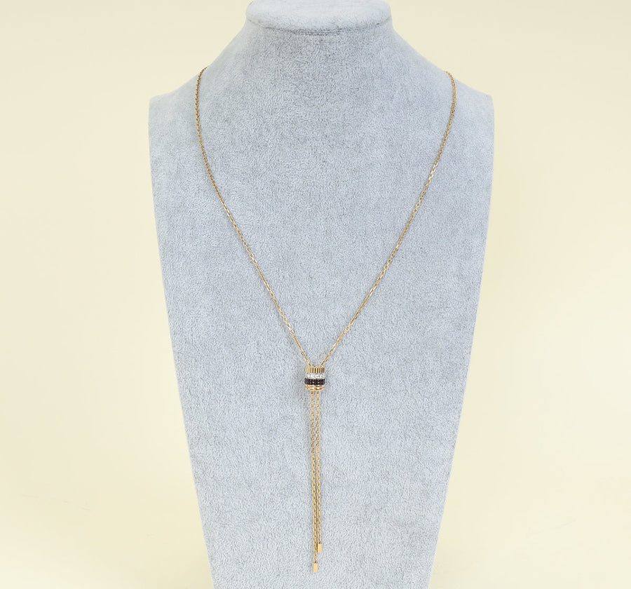 Boucheron 18K Tricolor Gold Quatre Classique Tie Necklace - Large Model