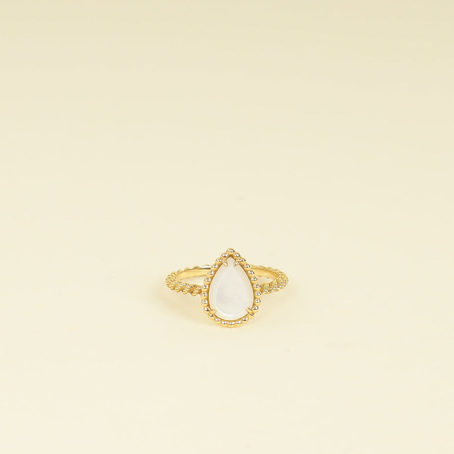 Boucheron 18K Yellow Gold MOP Serpent Boheme Ring S Motif 52
