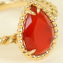 Boucheron 18K Yellow Gold Serpent Bohème Small Motif Carnelian Ring 55