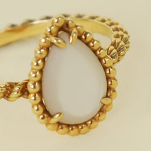 Boucheron 18K Yellow Gold Serpent Boheme MOP Small Model Ring 52